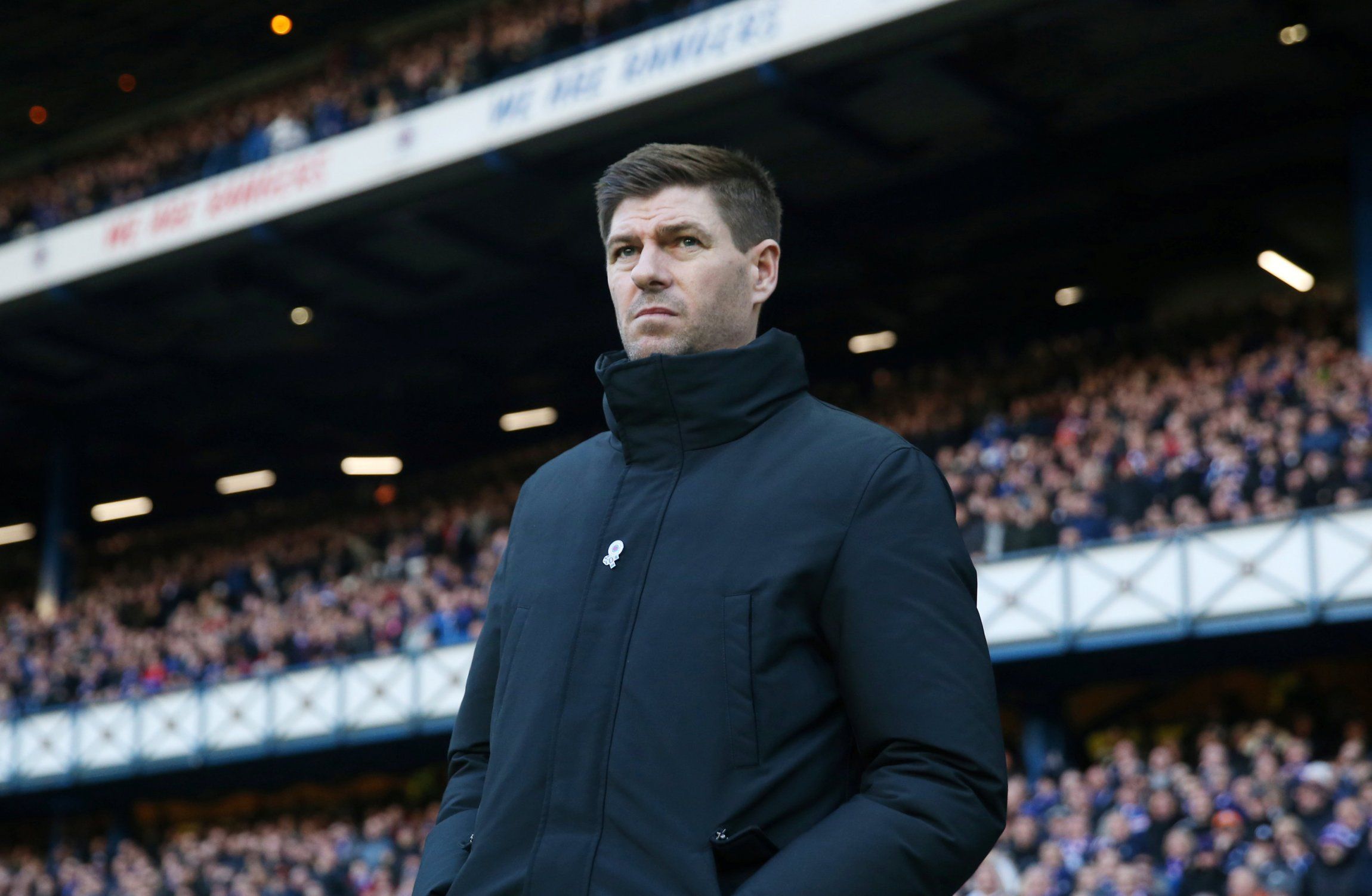Steven Gerrard looks angry