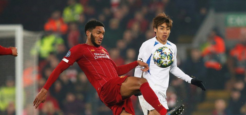 Liverpool fans criticise Joe Gomez for display against Genk