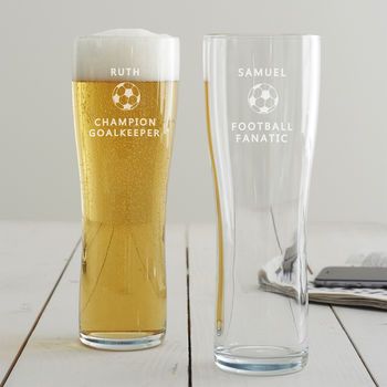 Personalised Football Glass