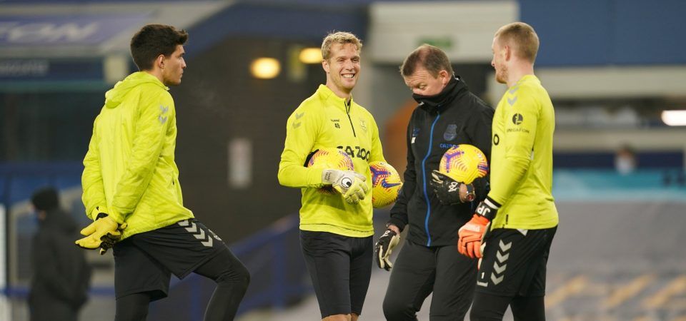 Jonas Lossl's FC Midtjylland return is great news for Everton's Joao Virginia