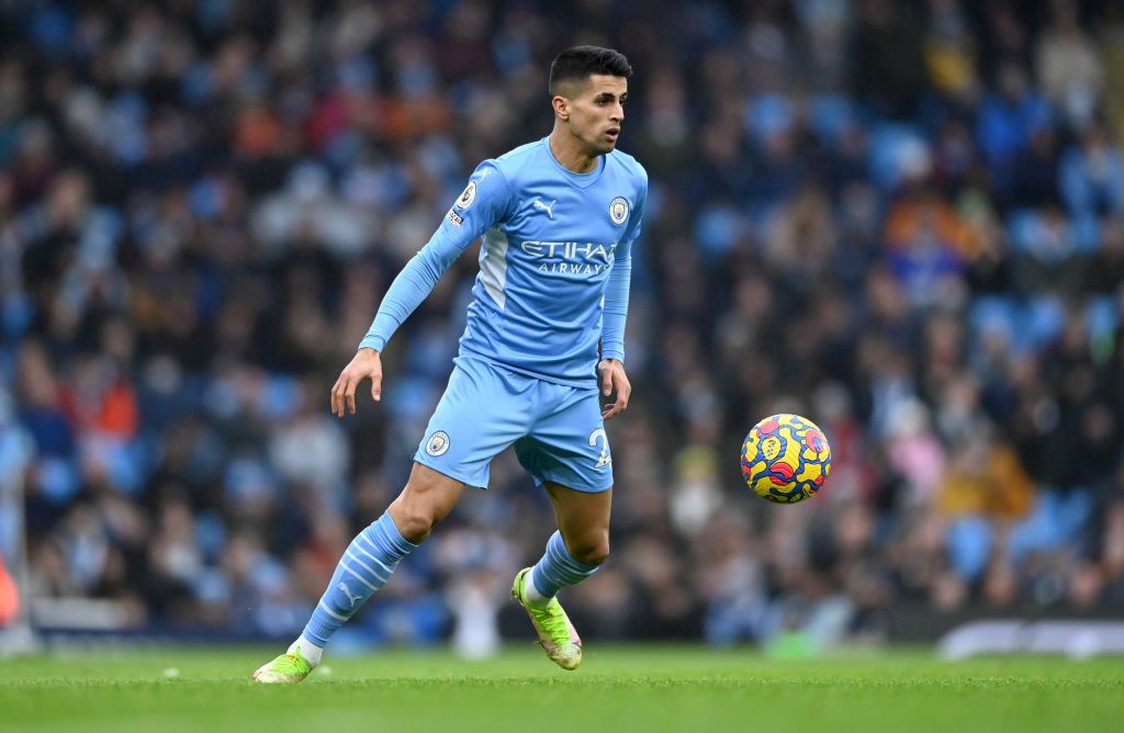 Joao Cancelo in action for Man City against Wolves