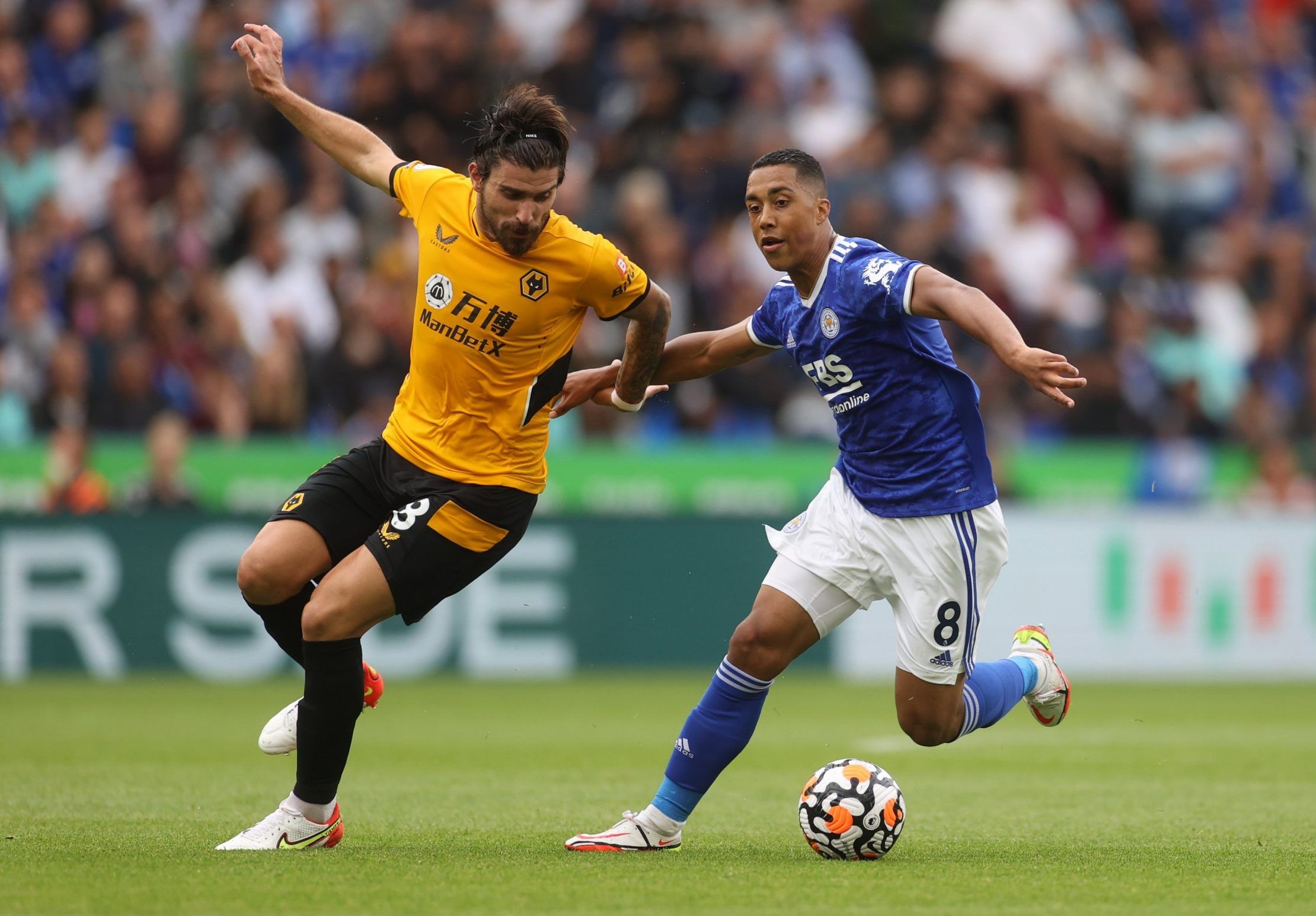 Ruben Neves and Youri Tielemans in Premier League action
