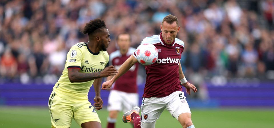 West Ham: Vladimir Coufal struggles in Arsenal defeat