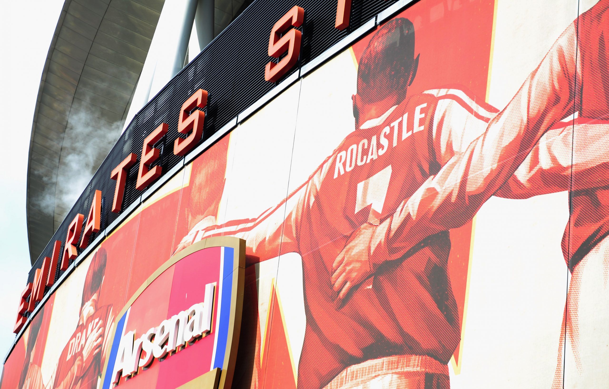 LONDON, ENGLAND - MARCH 30: An image of former Arsenal player David Rocastle is seen on the stadium prior to the Barclays Premier League match between Arsenal and Reading at Emirates Stadium on March 30, 2013 in London, England. David Rocastle died on March 31st 2001 aged 33. (Photo by Jamie McDonald/Getty Images)