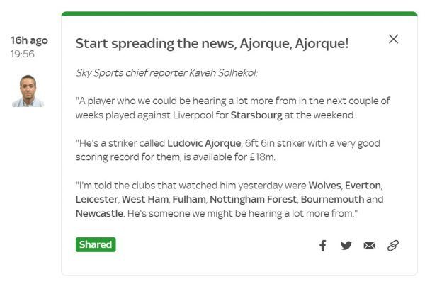 Ludovic Ajorque has been linked with Leeds
