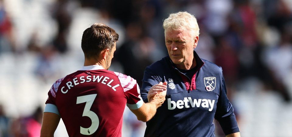 West Ham: Moyes will be delighted over "reliable" Aaron Cresswell