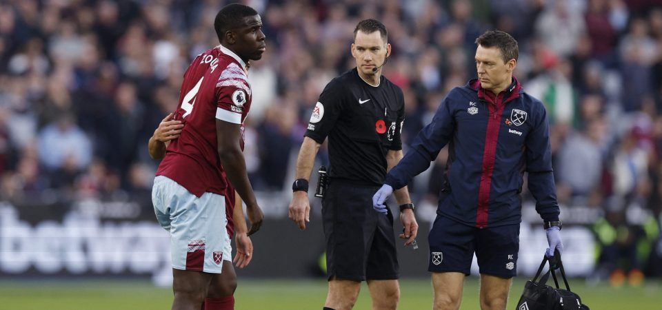 West Ham: Fears Kurt Zouma could be out for a month with injury