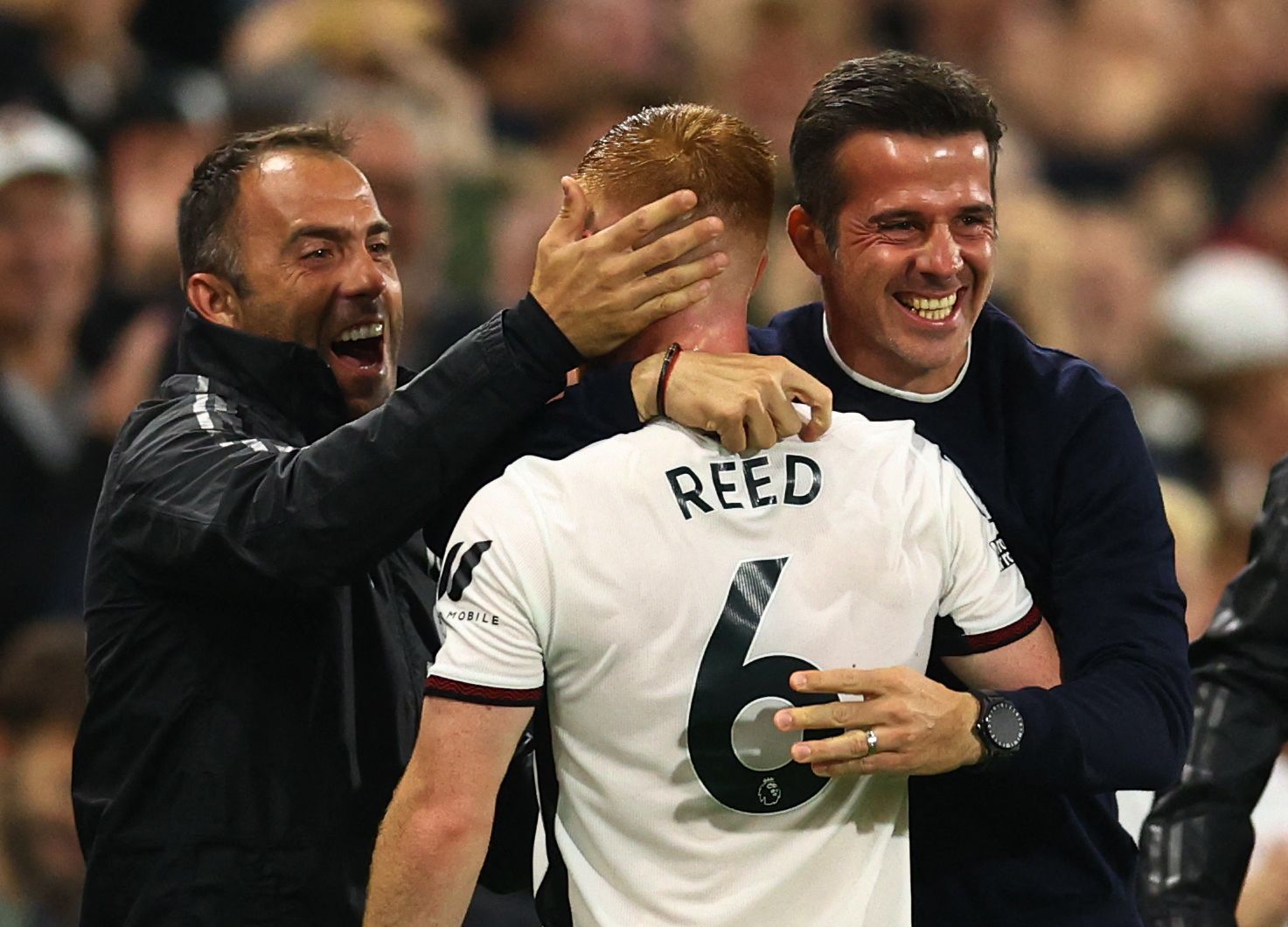 Fulham's Marco Silva and Harrison Reed